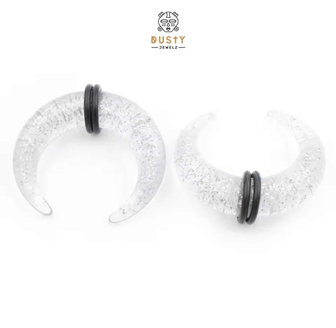 Glitter Bull Taper Septum Pincher | Acrylic Crescent Taper