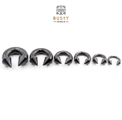 Spiked Circular Barbell | Heavy Gauged Horseshoe