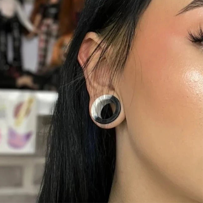 Extra Big Marble Silicone Tunnels | Flexible Plugs | 8mm-38mm