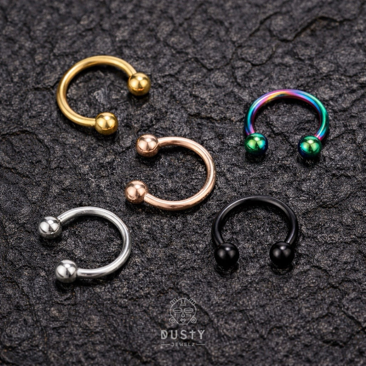 Horseshoe Septum Ring | Circular Barbell | Stainless Steel
