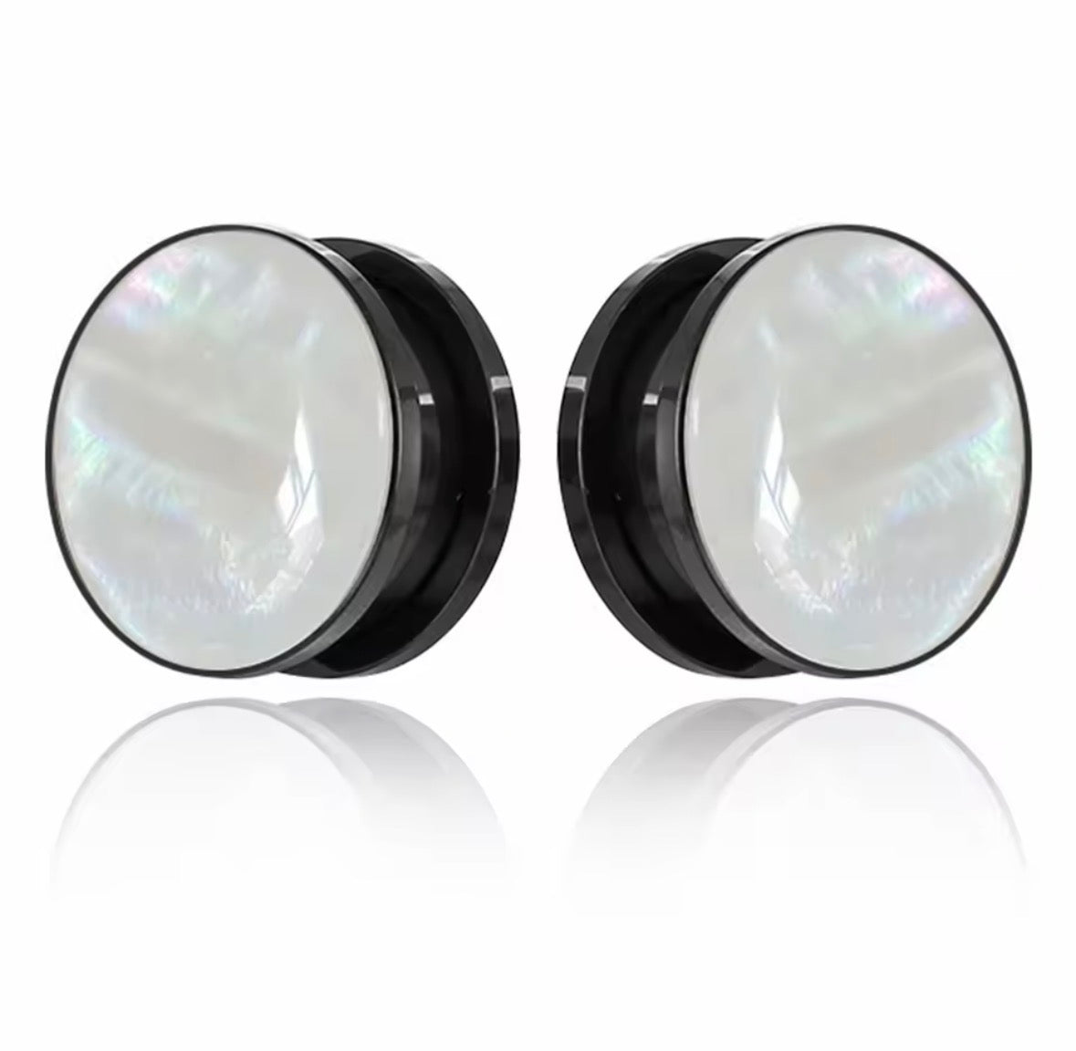 Iridescent Shell Stainless Steel Screw-Fit Plugs & Tunnels