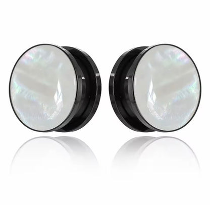 Iridescent Shell Stainless Steel Screw-Fit Plugs & Tunnels