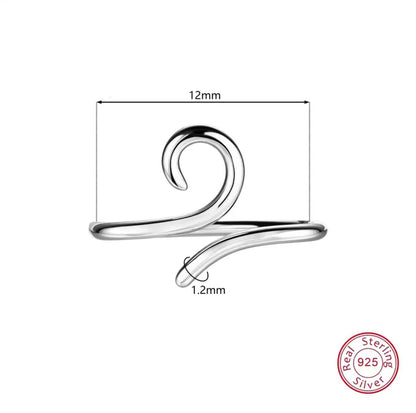 Spiral Bridge Piercing | 925 Sterling Silver | 16G
