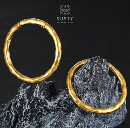 Hammered Hoop Ear Weights