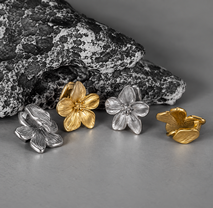Floral Ear Weights for Stretched Ears | 12mm Lobe Hangers