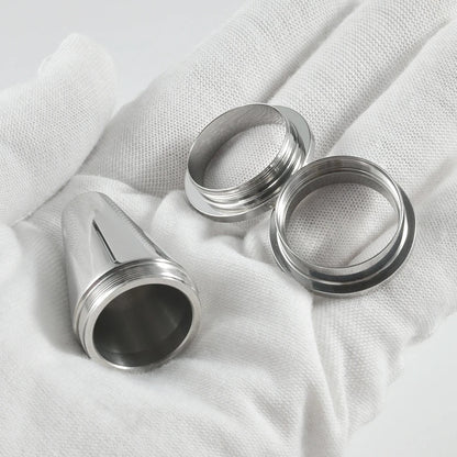 2 In 1 Taper & Tunnel Ear Stretching Set | Interchangeable Stainless Steel (3 Pieces) | From 22mm - 30mm - DustyJewelz