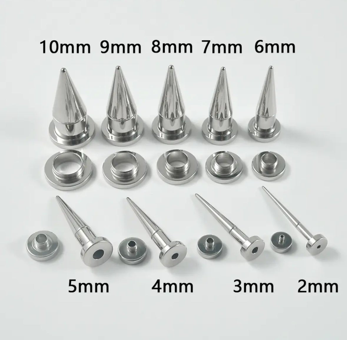 2 In 1 Taper & Tunnel Ear Stretching Set | Interchangeable Stainless Steel (6 Pieces) - DustyJewelz