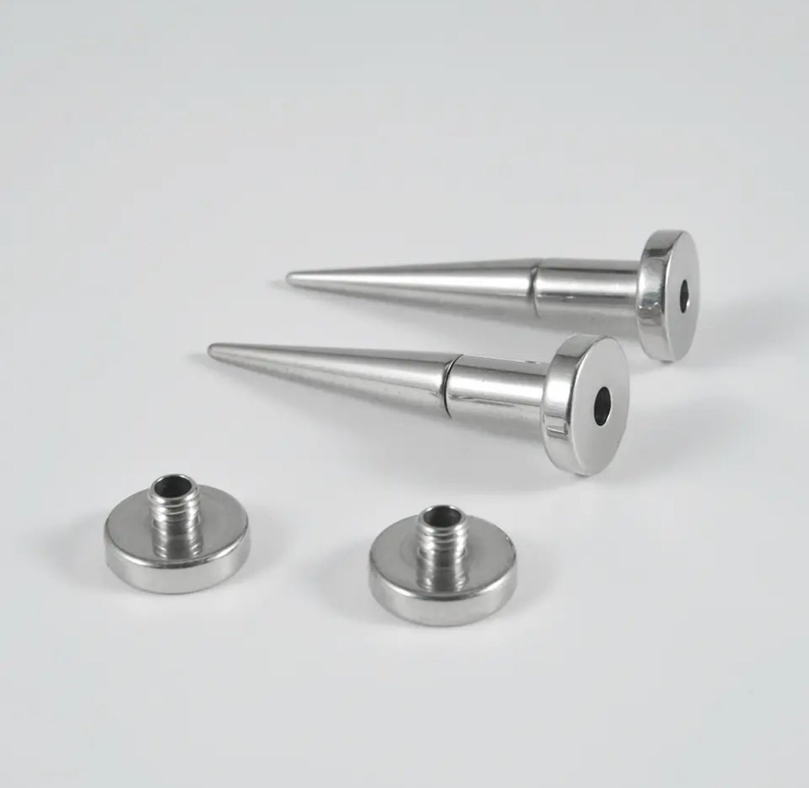 2 In 1 Taper & Tunnel Ear Stretching Set | Interchangeable Stainless Steel (6 Pieces) - DustyJewelz