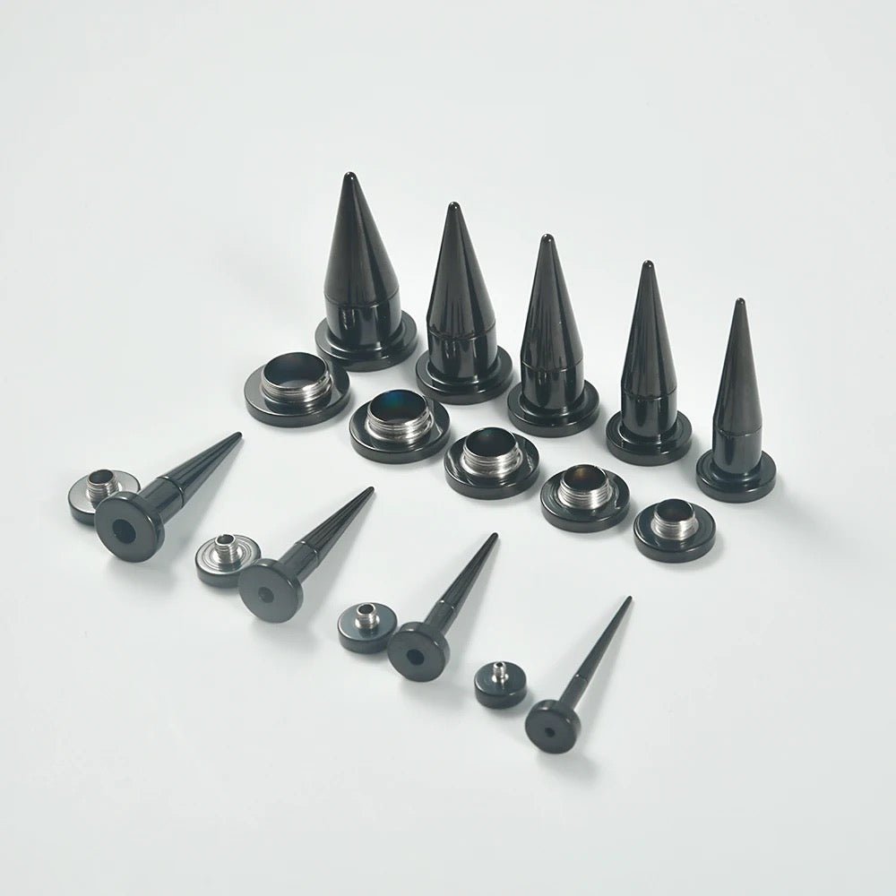 2 In 1 Taper & Tunnel Ear Stretching Set | Interchangeable Stainless Steel (6 Pieces) - DustyJewelz