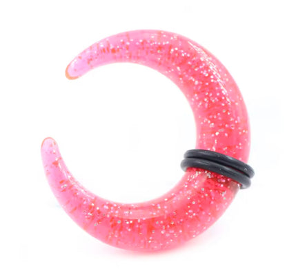 Glitter Bull Taper Septum Pincher | Acrylic Crescent Taper