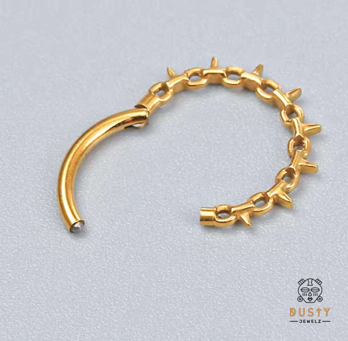 Spike Chain Hinged Septum Ring Clicker | G23