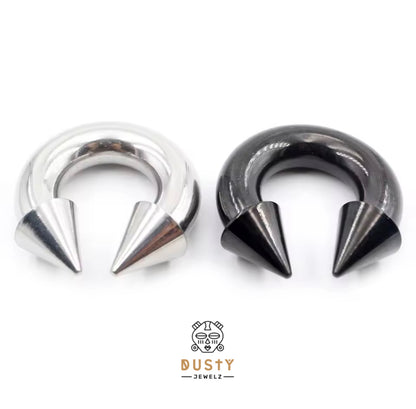 Spiked Circular Barbell | Heavy Gauged Horseshoe