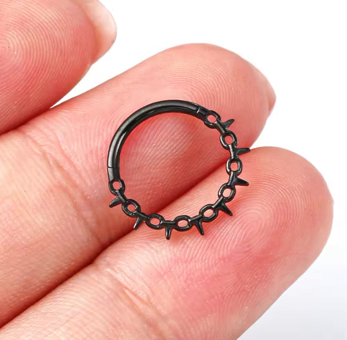 Spike Chain Hinged Septum Ring Clicker | G23