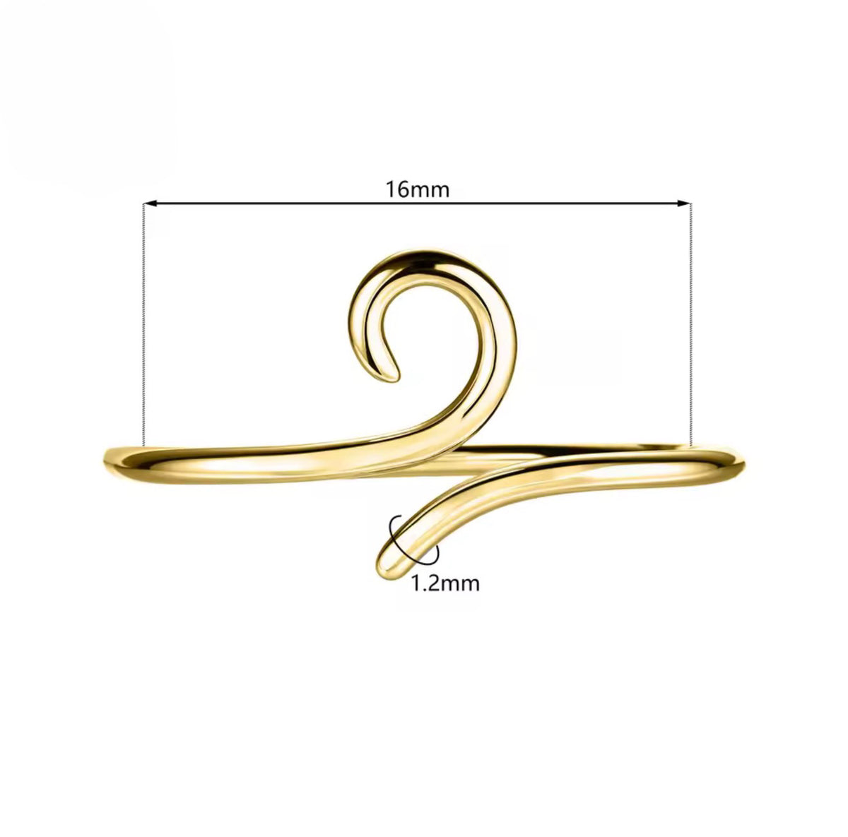 Spiral Bridge Piercing | 925 Sterling Silver | 16G