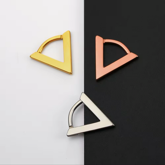 Triangle V- Shaped Septum Clicker | Hinged Piercing Ring