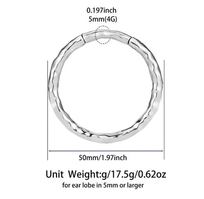 Hammered Hoop Ear Weights
