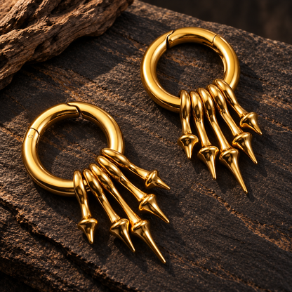 Spike Dangle Ear Weights | Stainless Steel