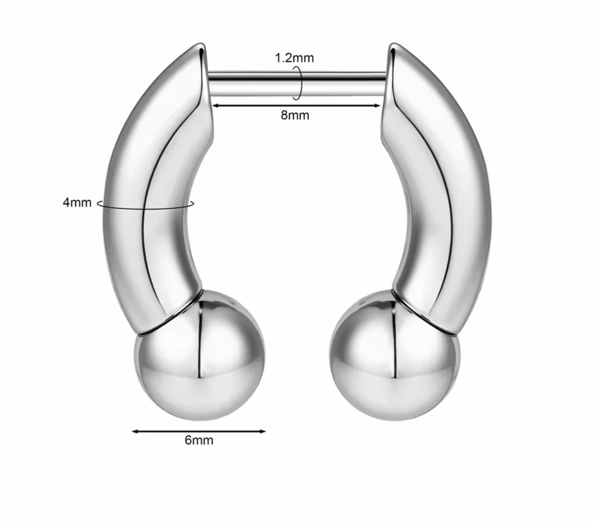 Chunky Faux Septum Ring – 16G Stretched Illusion Look