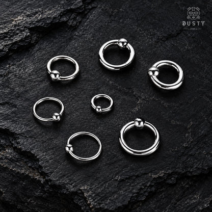 Large Hinged Segment Ball Closure Ring | Stainless Steel 2-4mm