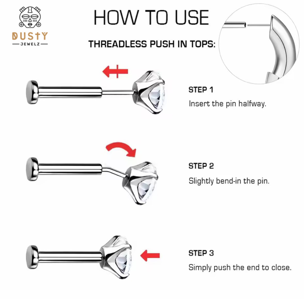 Chunky Faux Septum Ring – 16G Stretched Illusion Look