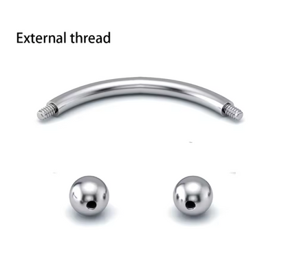 Classic Curved Barbell | External Threaded