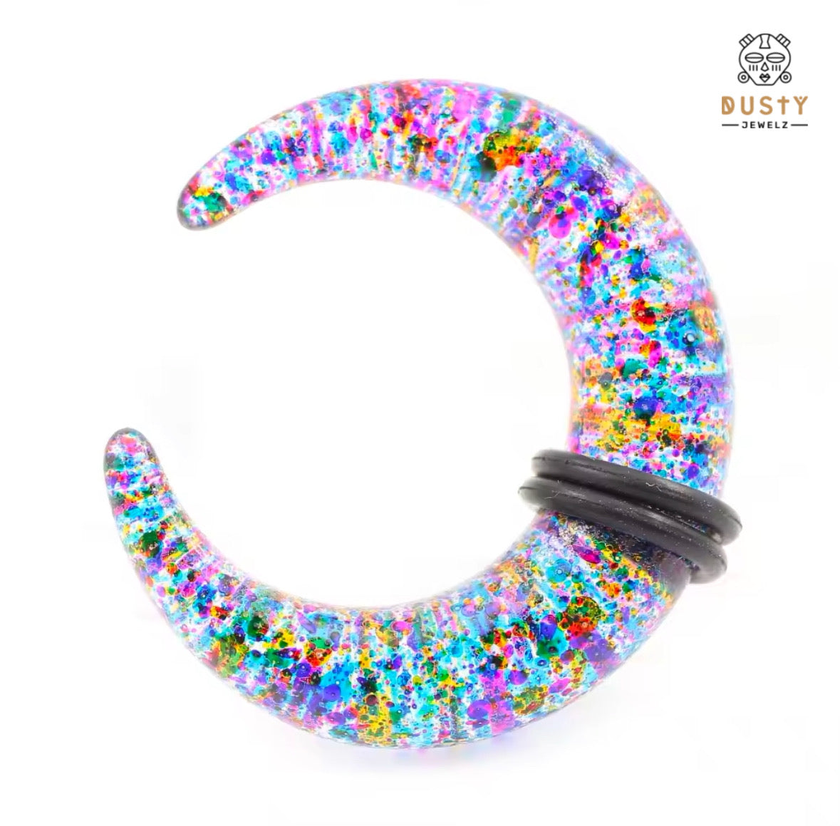 Glitter Bull Taper Septum Pincher | Acrylic Crescent Taper