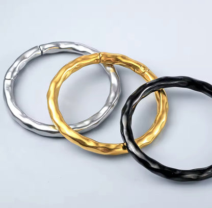 Hammered Hoop Ear Weights