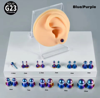 Rainbow Single Flare Plugs | TITANIUM