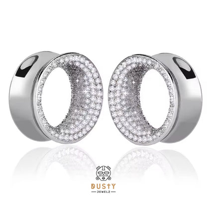 Crystal Paved Flared Stainless Steel Tunnels