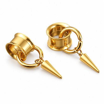 Spike Dangle Ear Tunnels with Removable Hinged Ring | 6–25mm