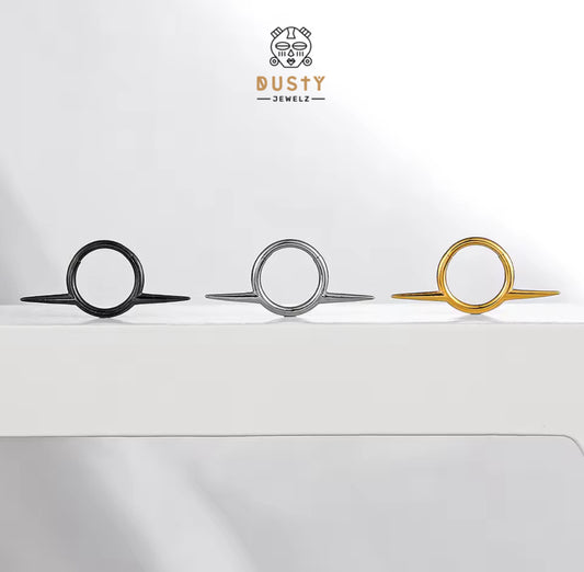 Tusk Spike Hinged Septum Ring Clicker | Titanium 16g
