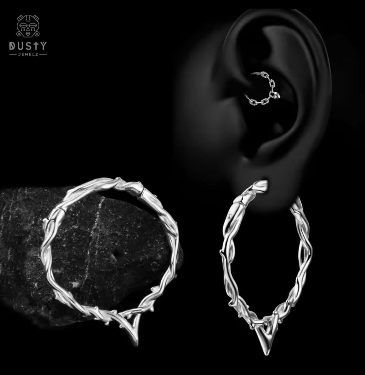 Thorn Vine Hoop Ear Weights