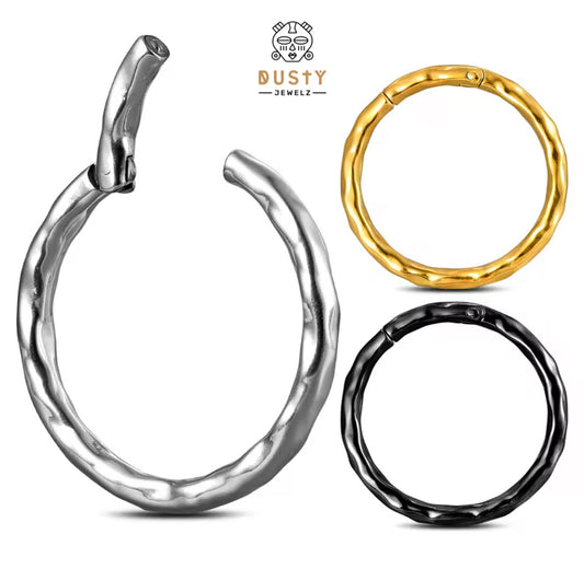 Hammered Hoop Ear Weights
