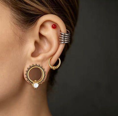 Chunky Captive Ball Clicker Ring | 16G Septum