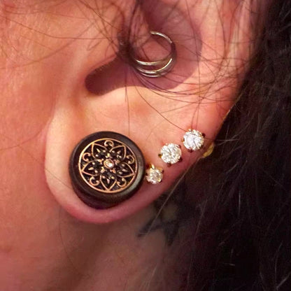 Mandala Organic Wood Plugs | Double Flare