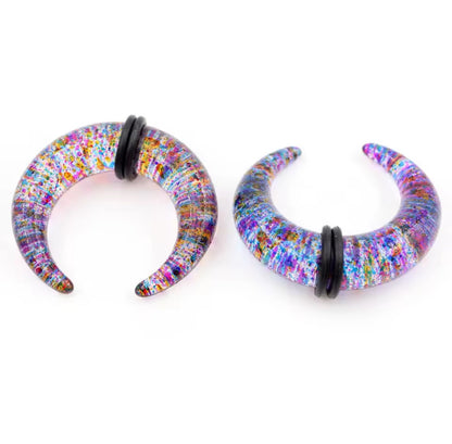 Glitter Bull Taper Septum Pincher | Acrylic Crescent Taper