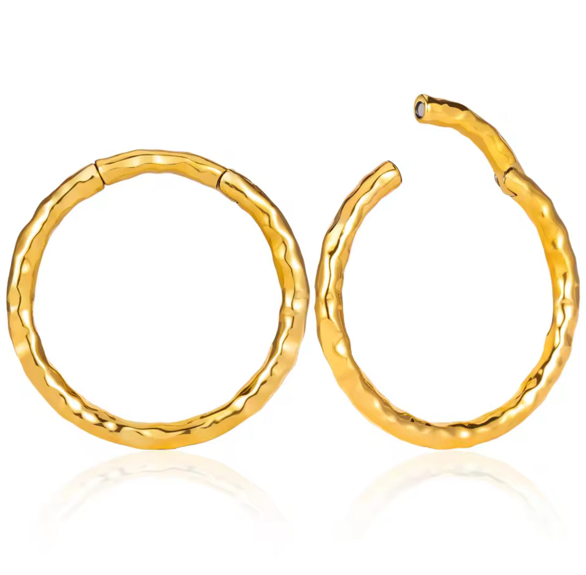 Hammered Hoop Ear Weights