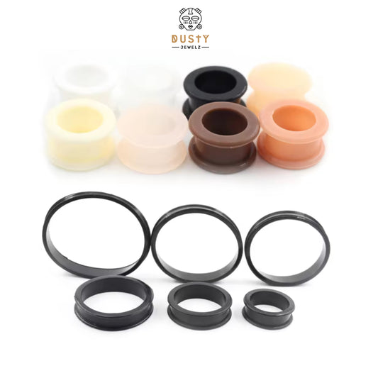 Extra Big Silicone Tunnels | Flexible Plugs | 3mm-76mm