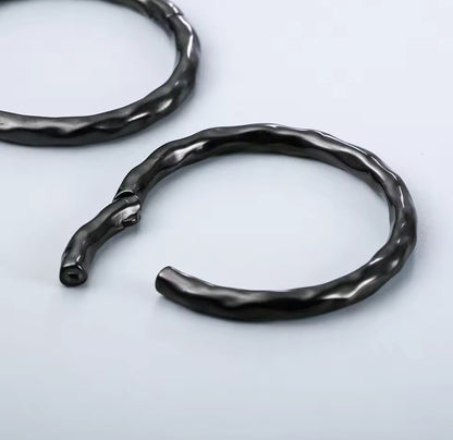 Hammered Hoop Ear Weights