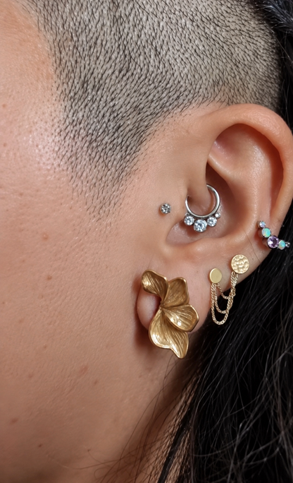 Flower Petal Saddle Ear Plugs – Stainless Steel