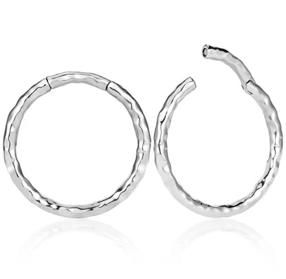 Hammered Hoop Ear Weights
