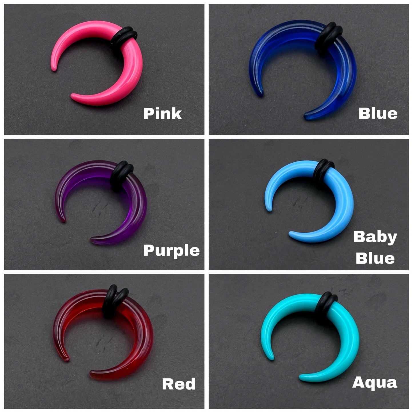 Bull Taper Septum Pincher | Acrylic Crescent Tapers