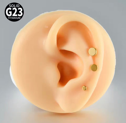 Flat Disc Labret Stud | Titanium | 16G