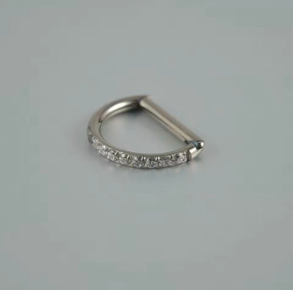 D-Ring Clicker | G23 Titanium | Plain & CZ Pavé