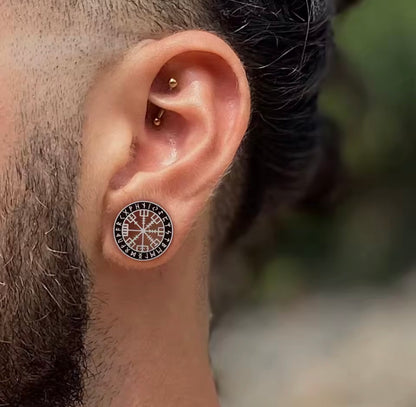 Norse Compass Rune Stainless Steel Plugs
