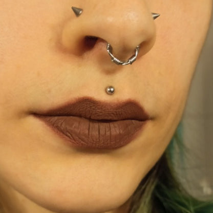 Barbed Wire Hinged Septum Ring Clicker | G23