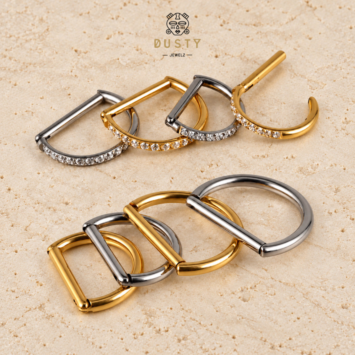 D-Ring Clicker | G23 Titanium | Plain & CZ Pavé