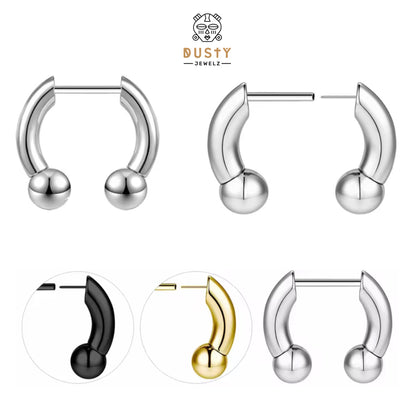 Chunky Faux Septum Ring – 16G Stretched Illusion Look