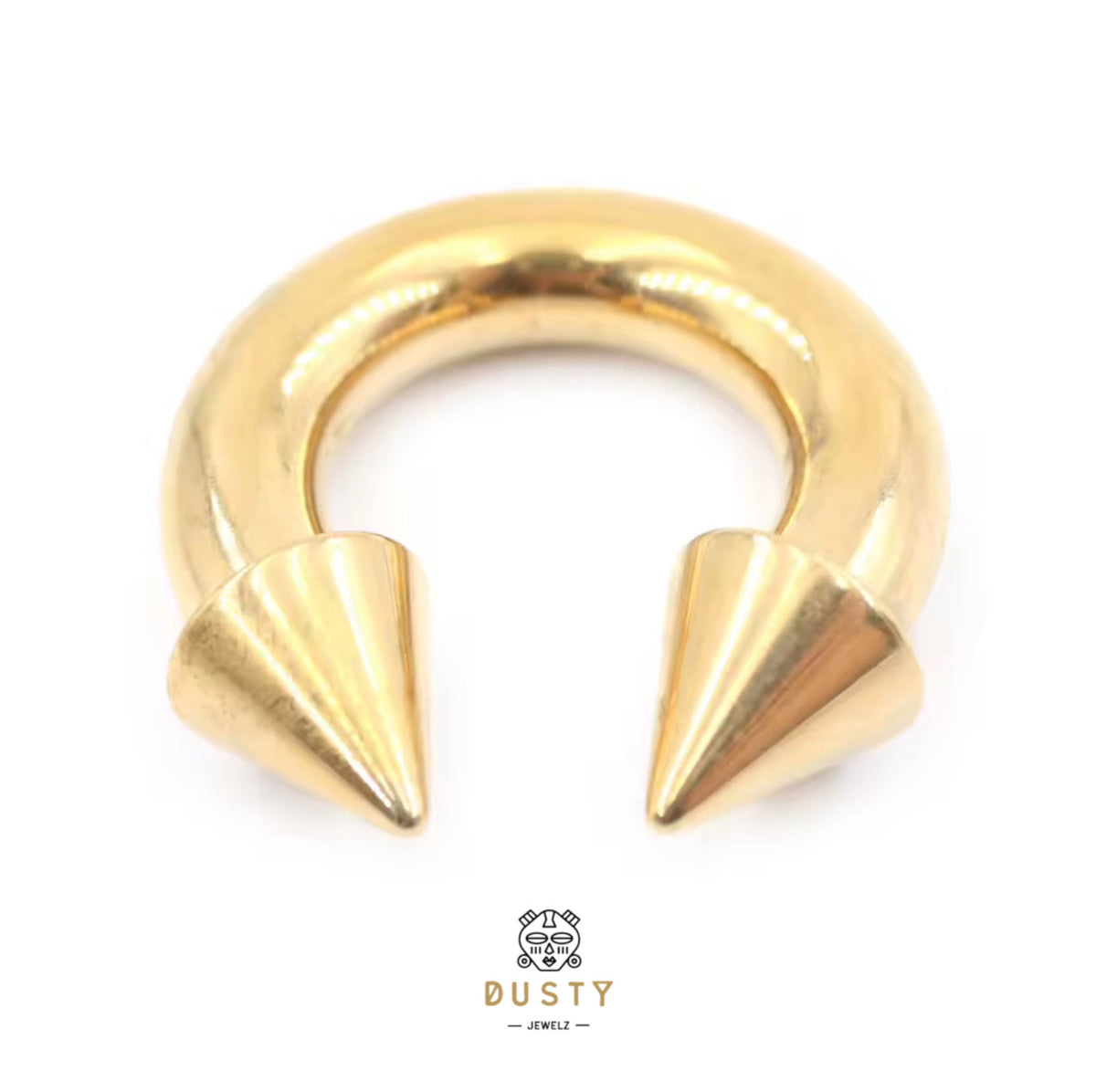 Spiked Circular Barbell | Heavy Gauged Horseshoe