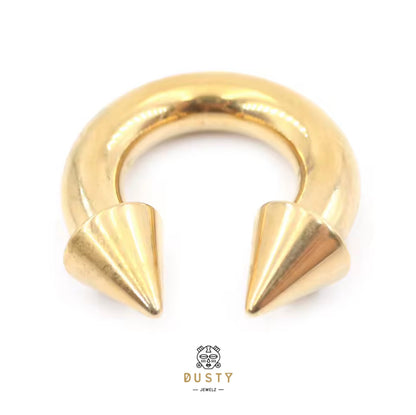 Spiked Circular Barbell | Heavy Gauged Horseshoe